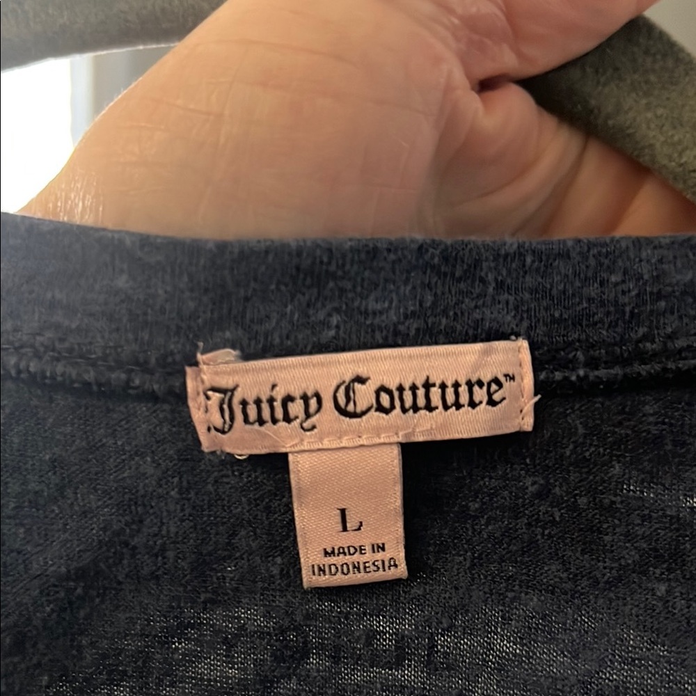 Navy Juicy Courture racer back top size L - Picture 6 of 7